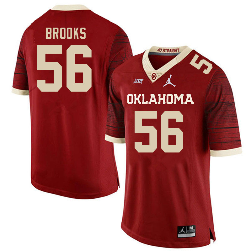 Men #56 Eugene Brooks Oklahoma Sooners College Football Jerseys Stitched-Retro